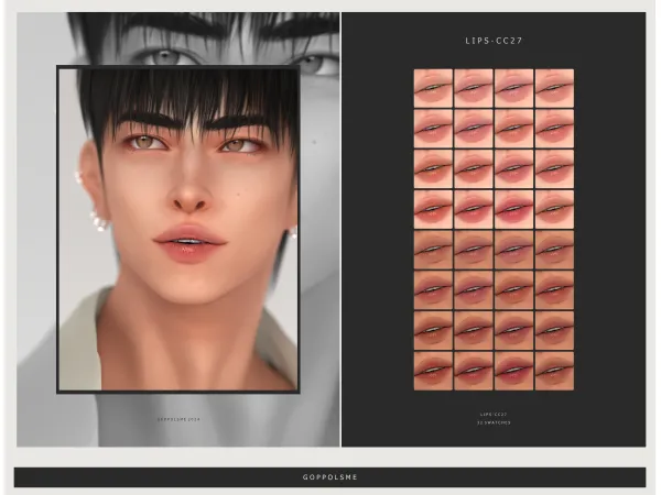 Alpha GPME GOLD Lips CC27 by goppolsme - The Sims 4 Custom Content