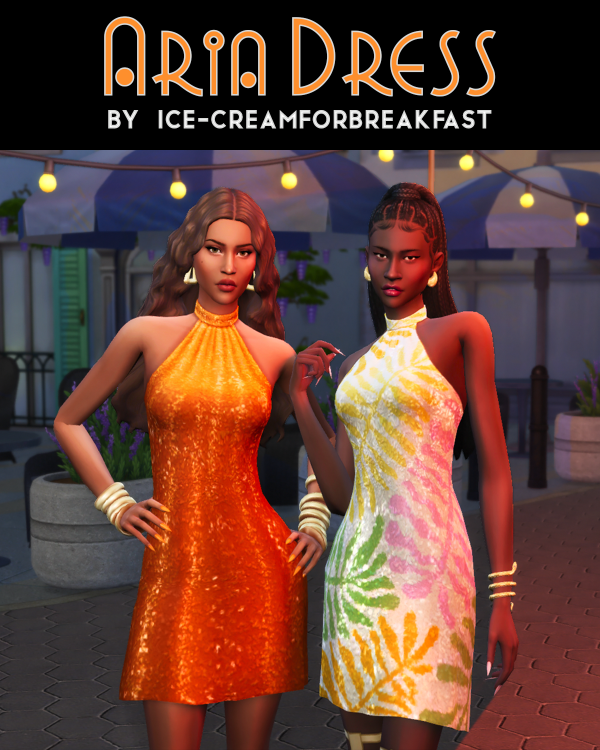 Maxis Match June 2024 Aria Mini Dress by simsfinds - The Sims 4 Custom Content