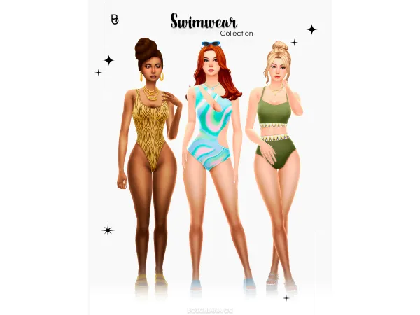 Maxis Match SWIMWEAR COLLECTION by boschianacc - The Sims 4 Custom Content