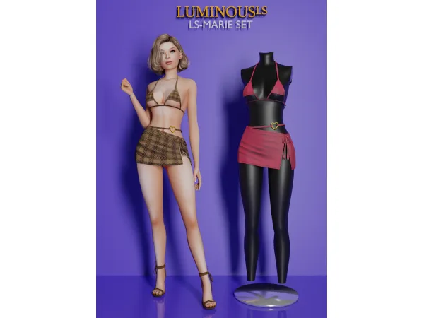Alpha LS MARIE SET by LuminousLs - The Sims 4 Custom Content