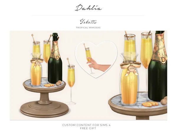 Alpha Dahlia Gokotta Tropical Mimosas (Gift) - The Sims 4 Custom Content