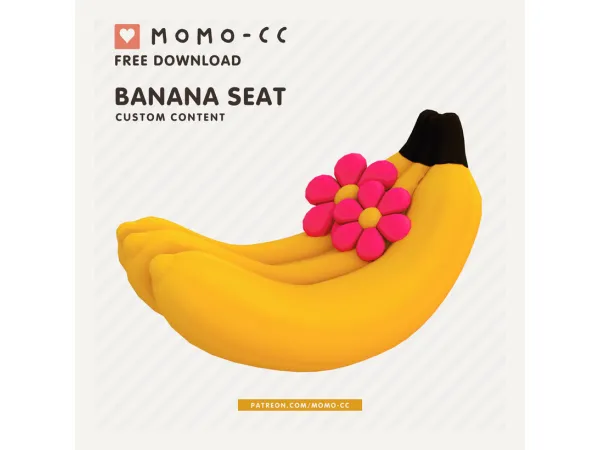 Mix BANANA SEAT by MOMOCC - The Sims 4 Custom Content