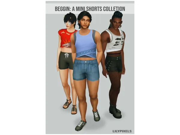 Maxis Match Beggin A Mini Shorts Collection by lilypixels - The Sims 4 Custom Content