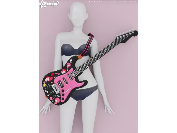 Alpha My Melody Sweet Piano Guitar [217 Items] by Learxfl - The Sims 4 Custom Content