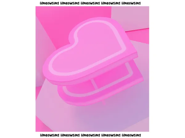 Mix Heart Table by lilmeowsimss - The Sims 4 Custom Content