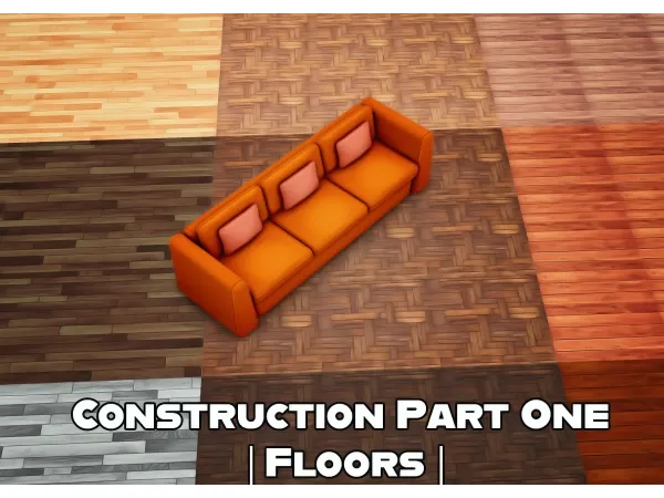 Mix Construction Part One Floors by melunn - The Sims 4 Custom Content