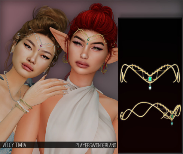 Alpha Veloy Tiara by simsfinds - The Sims 4 Custom Content