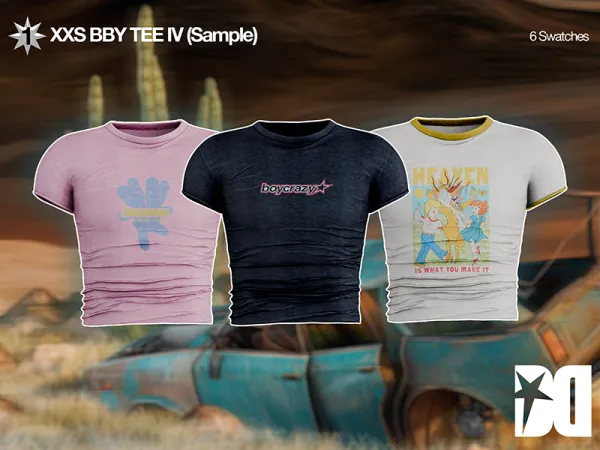 Alpha XXS BBY TEE IV (Sample) - The Sims 4 Custom Content
