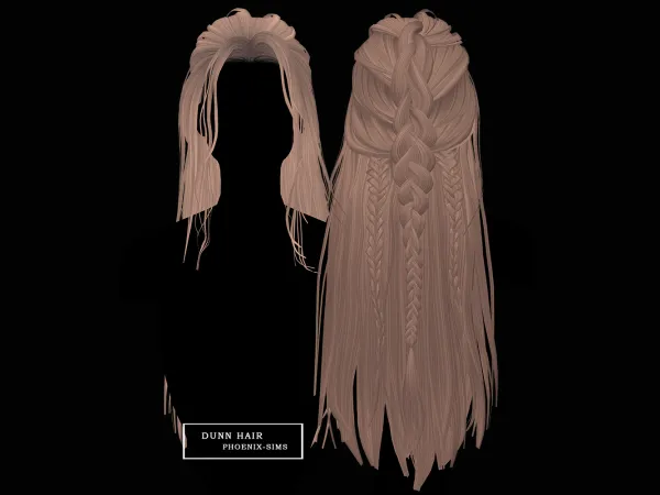 Alpha Dunn Hair - The Sims 4 Custom Content