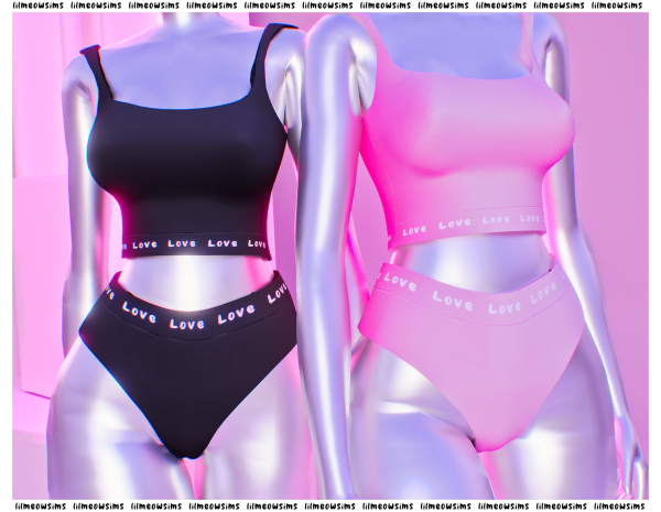 Alpha Love Underwear by simsfinds - The Sims 4 Custom Content