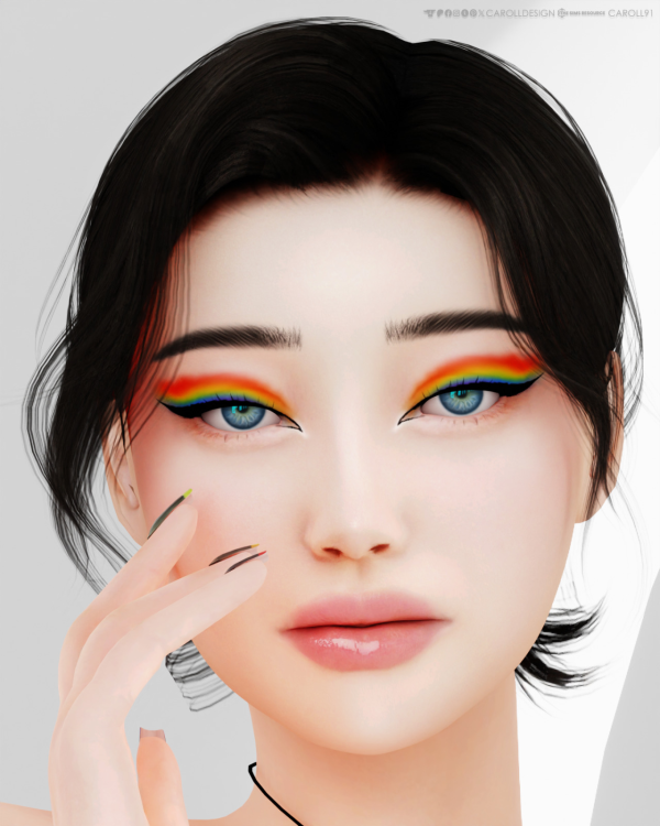 Alpha Female makeup and genetics set by simsfinds - The Sims 4 Custom Content