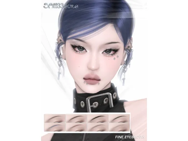 Alpha 333Fine Eyebrows by san33 - The Sims 4 Custom Content