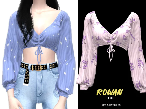 Mix Rowan Top - The Sims 4 Custom Content