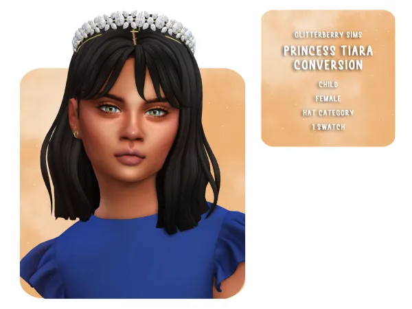 Mix Princess Tiara Child Conversion by sims_berrie - The Sims 4 Custom Content