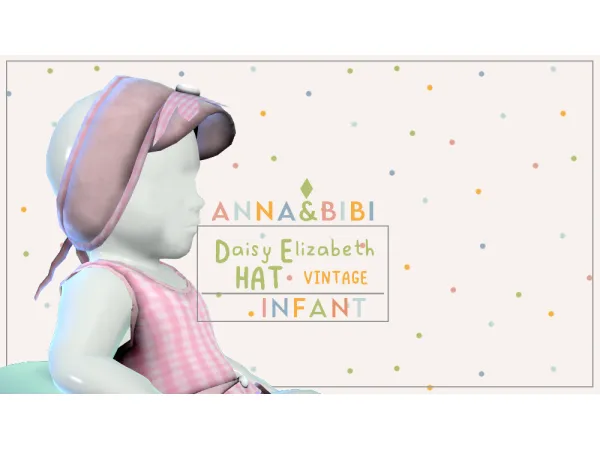 Alpha Daisy Elizabeth Vintage Hat [AnnaBibi] by anna_bibi - The Sims 4 Custom Content