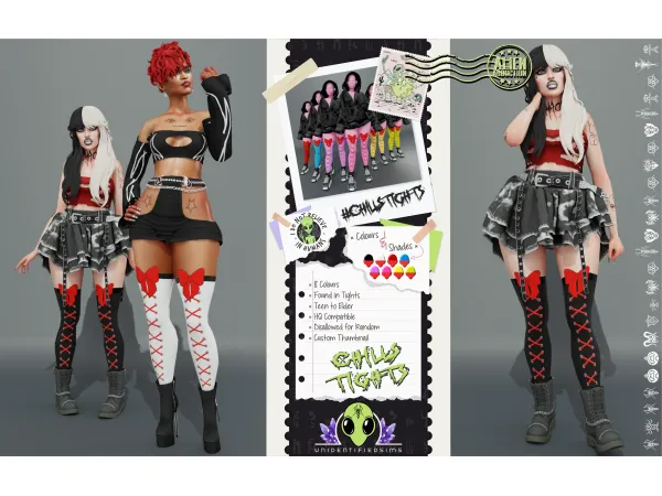 Alpha Chills Tights FREE by unidentifiedsims - The Sims 4 Custom Content
