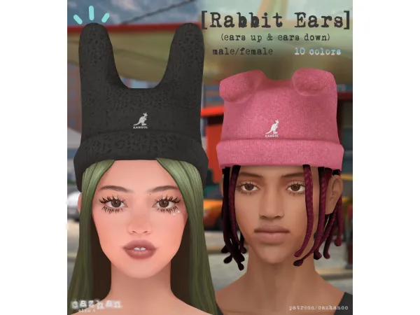Mix [Rabbit Ears] hat by cazhancc - The Sims 4 Custom Content