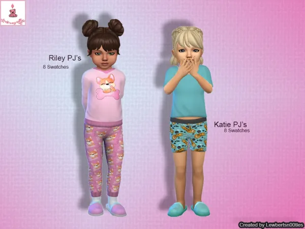 Alpha Toddler Pijama Set (Optional thumbnail update 0621) by LewbertSn00tles - The Sims 4 Custom Content