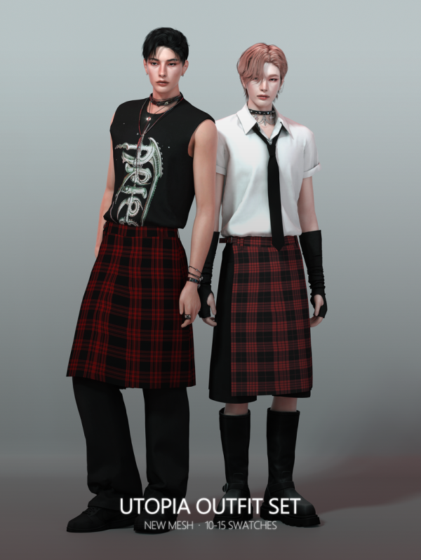 Alpha UTOPIA Outfit Set by simsfinds - The Sims 4 Custom Content