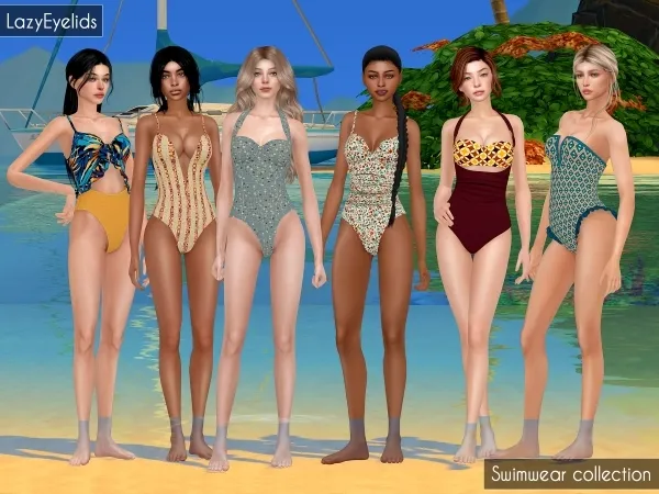 Alpha Swimwear collection - The Sims 4 Custom Content