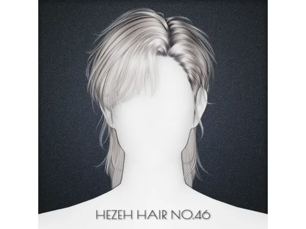 Alpha [Hezeh]Hair_No46 by Hezeh - The Sims 4 Custom Content