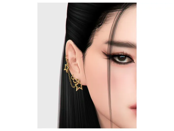 Alpha Neelie Ear Piercings by BackTrack - The Sims 4 Custom Content