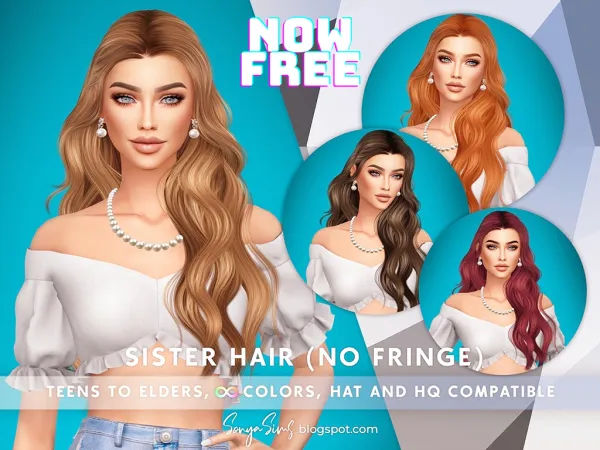 Alpha Sister Hair Now PUBLIC by sonyasims - The Sims 4 Custom Content
