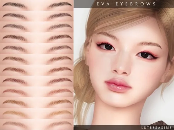 Mix Eva eyebrows - The Sims 4 Custom Content