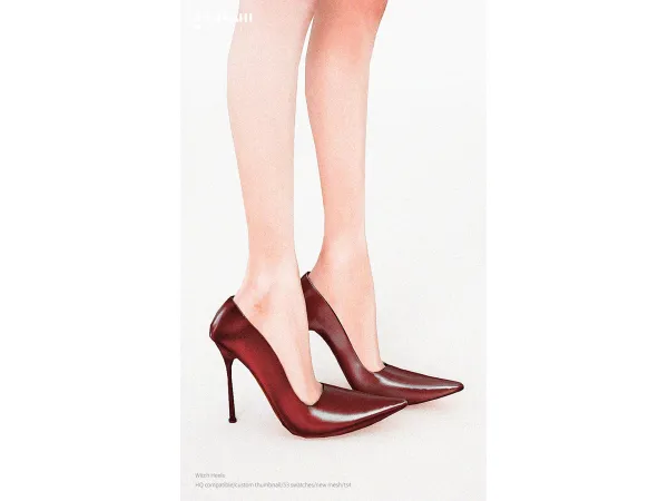 Alpha Witch Heels by charonlee - The Sims 4 Custom Content