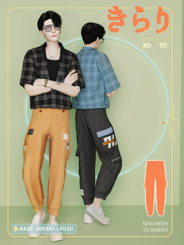 Alpha こと (Koto) Pants by simsfinds - The Sims 4 Custom Content