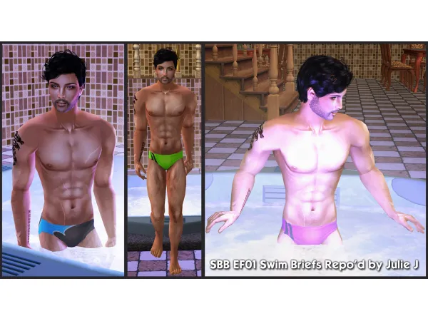 Sims 2 Alpha  CC: TS2: SlimBB and LeanBB Repo’d Swimwear by Julie J