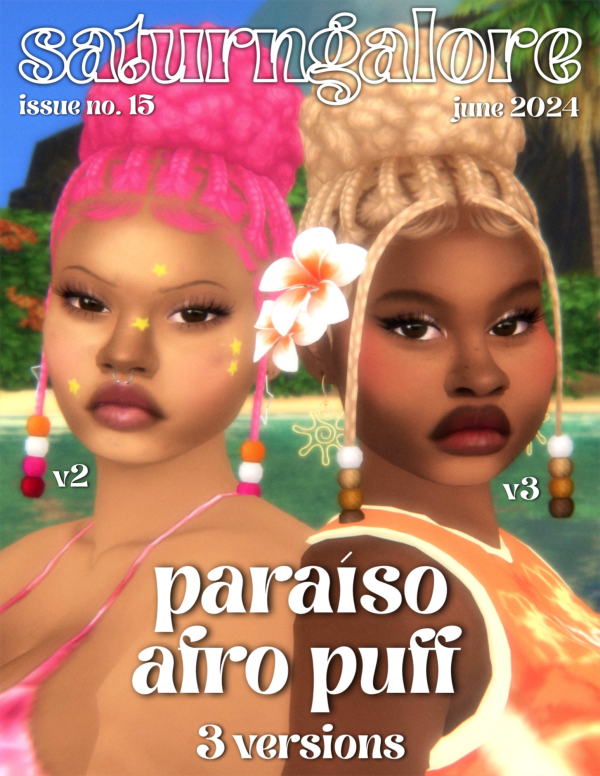 Maxis Match paraíso afro puff by simsfinds - The Sims 4 Custom Content