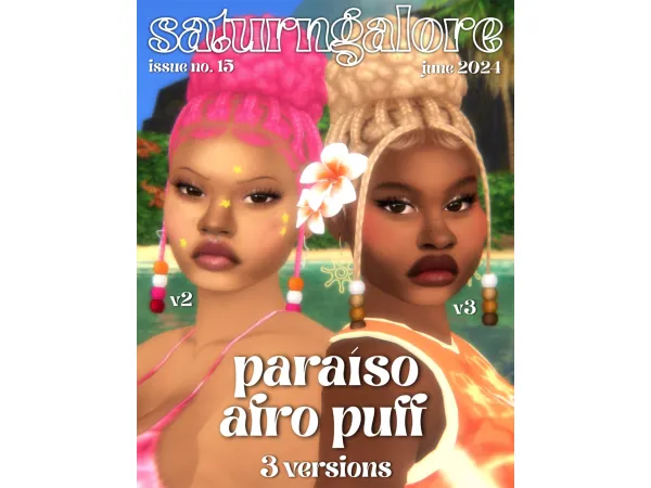 paraíso afro puff 🍹 by saturngalore