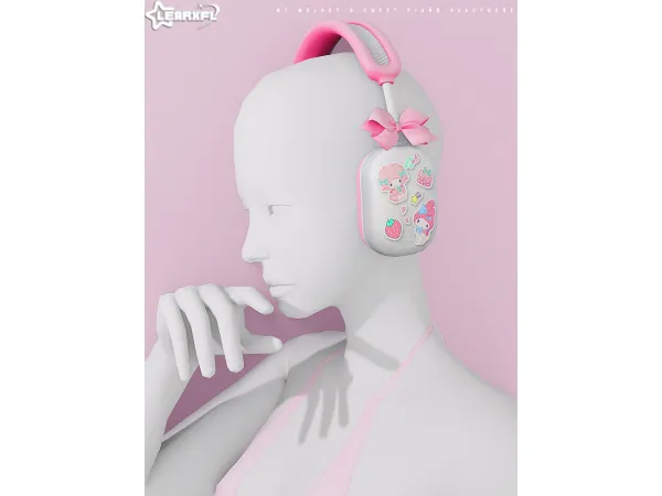 Alpha My Melody Sweet Piano Headphone [717 Items] by Learxfl - The Sims 4 Custom Content