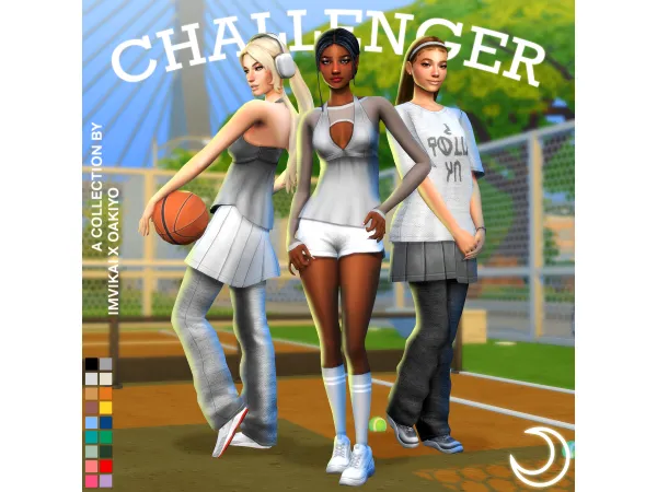 Maxis Match CHALLENGER COLLECTION IMVIKAI X OAKIYO (14 ITEMS) by imvikai - The Sims 4 Custom Content