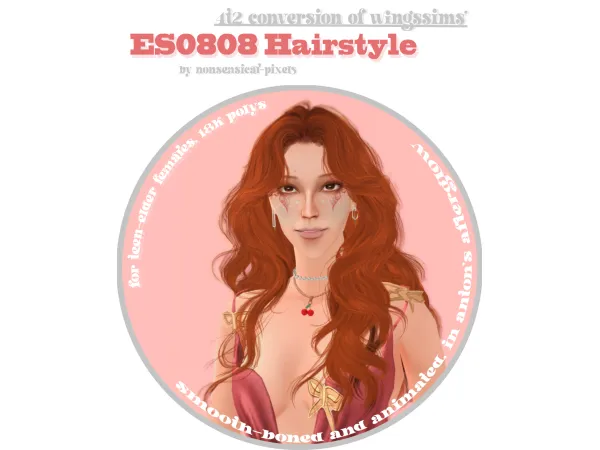 @wingssims’ hair es0808 - The Sims 2 custom content