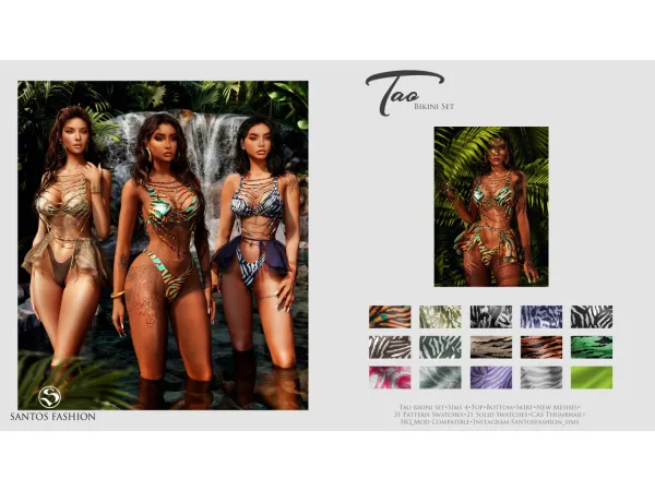 Alpha Tao Bikini Set - The Sims 4 Custom Content
