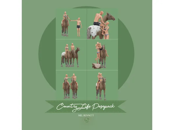 Mix Country Life Posepack - The Sims 4 Custom Content