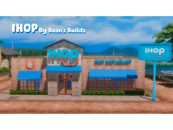 Maxis Match IHOP Restaurant by beansbuilds - The Sims 4 Custom Content