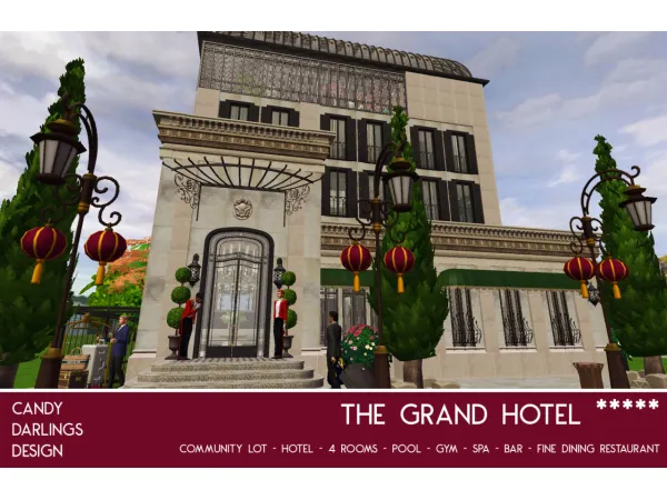 Sims 2 Alpha Apartments CC: The Grand Hotel