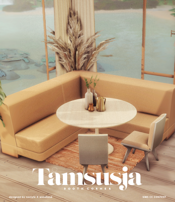 Maxis Match Booth Corner by simsfinds - The Sims 4 Custom Content