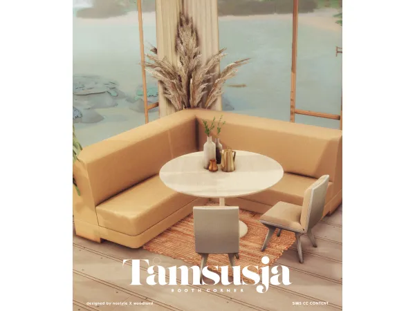 Maxis Match Booth Corner by NOSTYLEXWOODLAND - The Sims 4 Custom Content
