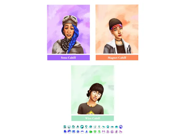 Maxis Match THE CAHILL FAMILY by LadyChaos - The Sims 4 Custom Content