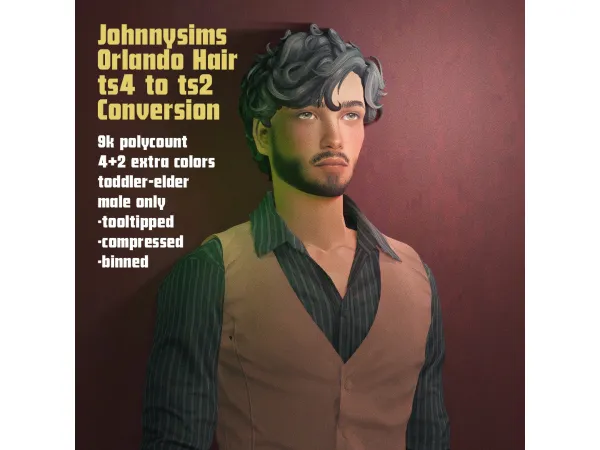 Johnnysims Orlando Hair 4to2 Conversion - The Sims 2 Custom Content