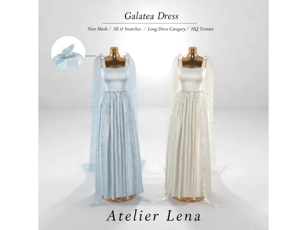 Alpha [Atelier Lena] Galatea Dress - The Sims 4 Custom Content