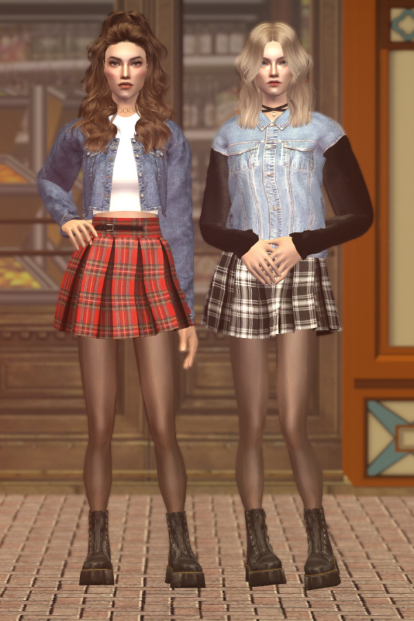 4t2 AF BackTrack Crop Denim Jacket And Tank Top by simsfinds - The Sims 2 custom content