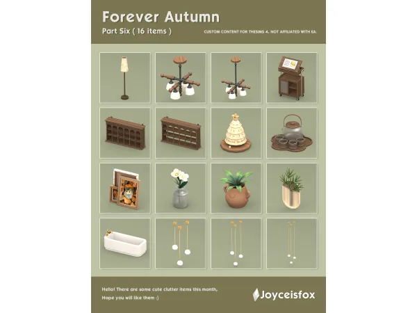 Maxis Match Forever Autumn Part 6 by Joyceisfox - The Sims 4 Custom Content