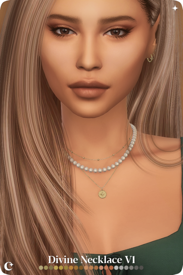 Mix DIVINE NECKLACE EARRINGS by simsfinds - The Sims 4 Custom Content