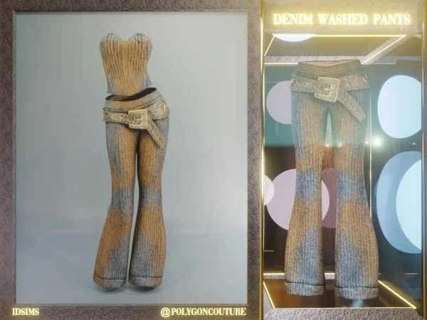 Alpha Denim Washed Pants - The Sims 4 Custom Content