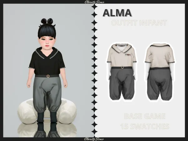Alpha Alma Outfit Infant - The Sims 4 Custom Content